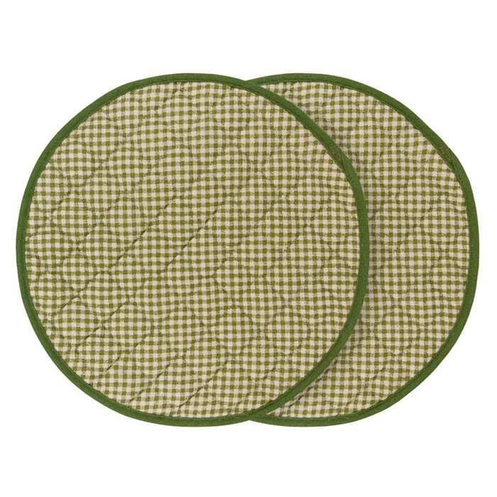 фото Набор подушек на табурет shakespeare, размер d=34 см. - 2 шт, цвет зеленый guten morgen