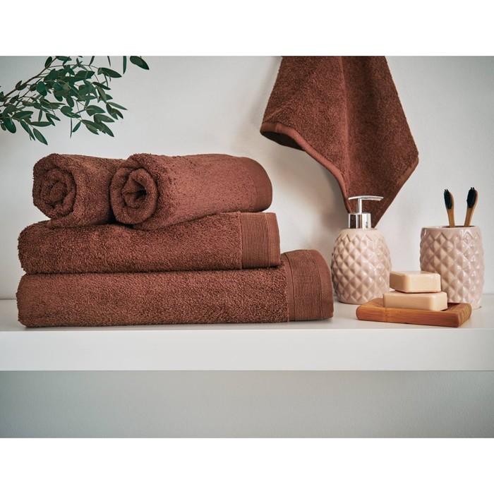 Набор махровых полотенец Cocoa, размер 30х50 см, 50х100 см, цвет коричневый
Набор махровых полотенец Cocoa, размер 30х50 см, 50х100 см, цвет коричневый