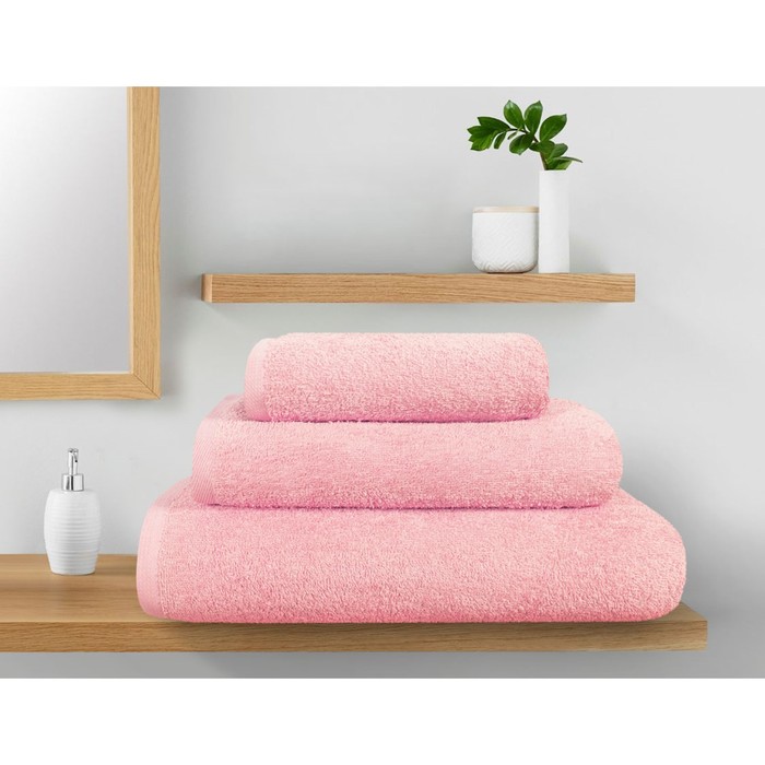 Набор махровых полотенец Pink, размер 40х70 см, 50х90 см, 70х140 см, цвет розовый 
Набор махровых полотенец Pink, размер 40х70 см, 50х90 см, 70х140 см, цвет розовый