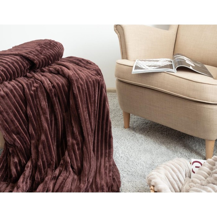 Плед Dark chocolate, размер 200х220 см, цвет коричневый
Плед Dark chocolate, размер 200х220 см, цвет коричневый