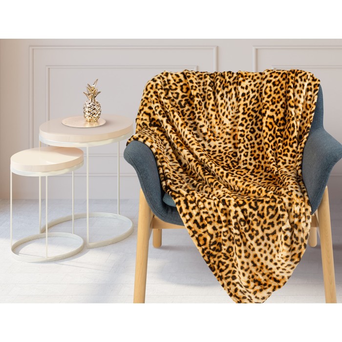 Плед Safari, размер 200х220 см, цвет коричневый 
Плед Safari, размер 200х220 см, цвет коричневый