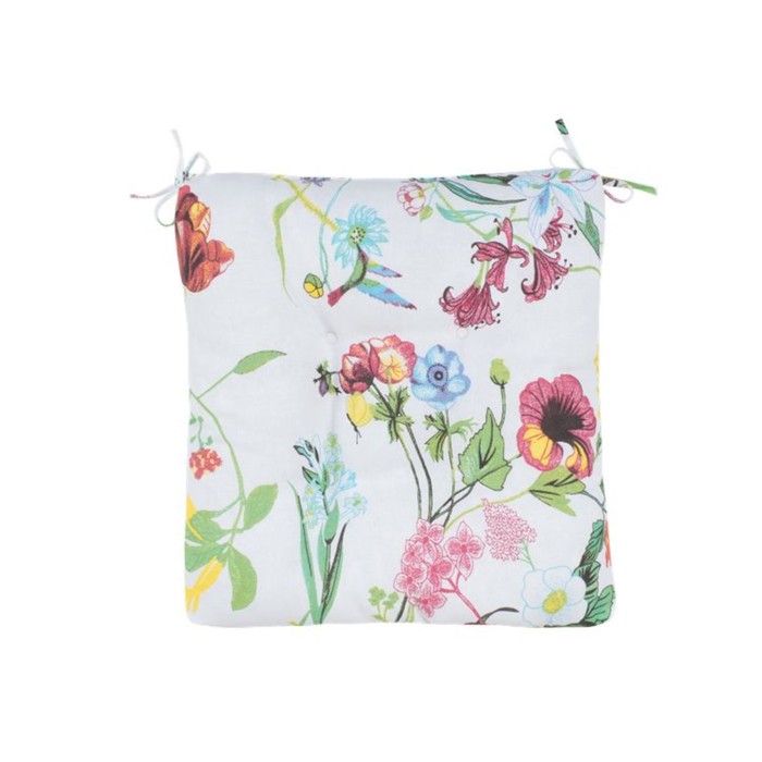 Подушка на стул Flowers, размер 40х40 см, цвет белый
Подушка на стул Flowers, размер 40х40 см, цвет белый