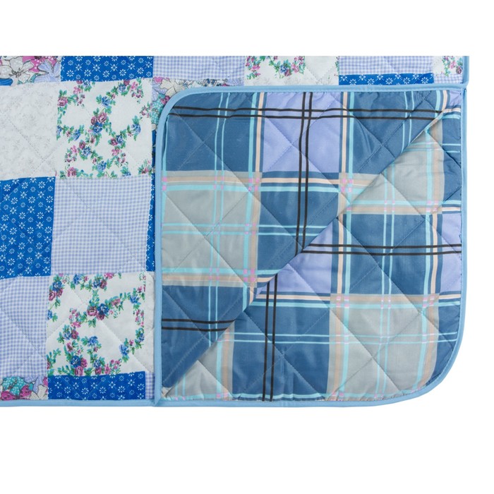 Покрывало стёганое и наволочки Patchwork blue, размер 150х200 см, 70х70 см, цвет голубой
Покрывало стёганое и наволочки Patchwork blue, размер 150х200 см, 70х70 см, цвет голубой