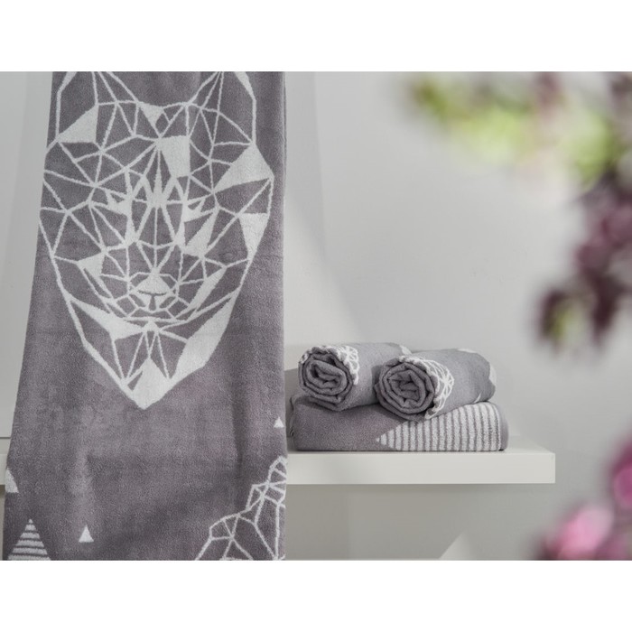 Полотенце махровое Cat, размер 70х140 см, цвет серый
Полотенце махровое Cat, размер 70х140 см, цвет серый