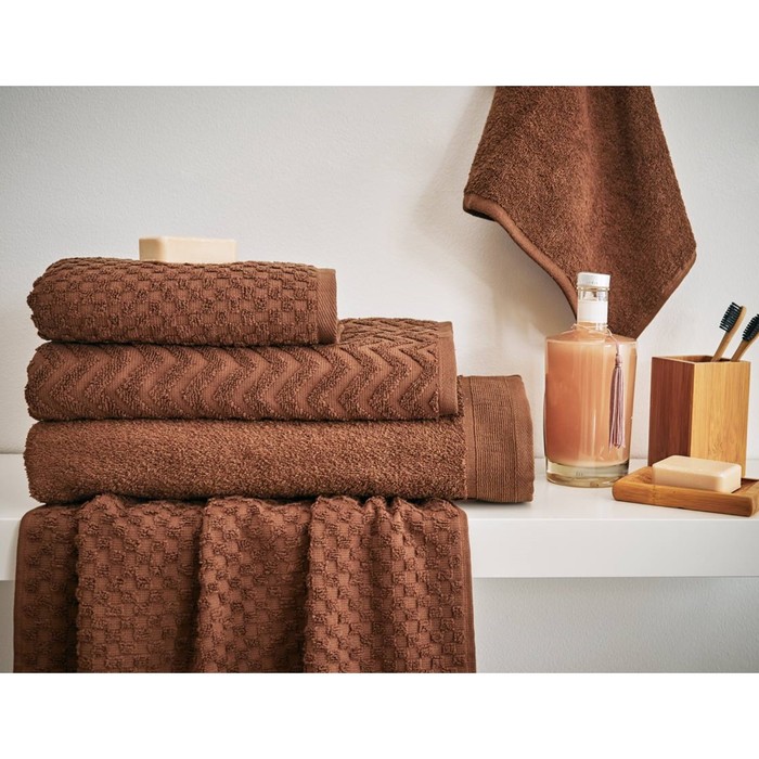 Полотенце махровое Cocoa, размер 50х90 см, цвет коричневый
Полотенце махровое Cocoa, размер 50х90 см, цвет коричневый