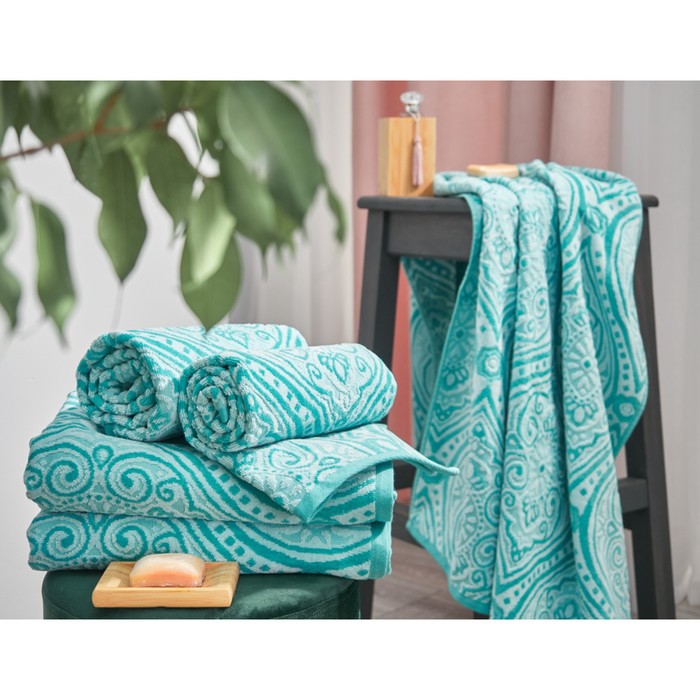 Полотенце махровое Delhi turquoise, размер 100х150 см, цвет зеленый
Полотенце махровое Delhi turquoise, размер 100х150 см, цвет зеленый