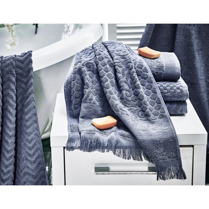 Полотенце махровое Ocean, размер 50х90 см, цвет синий
Полотенце махровое Ocean, размер 50х90 см, цвет синий