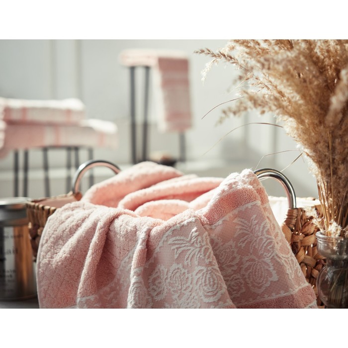 фото Полотенце махровое pastoral rose, размер 50х90 см, цвет розовый guten morgen