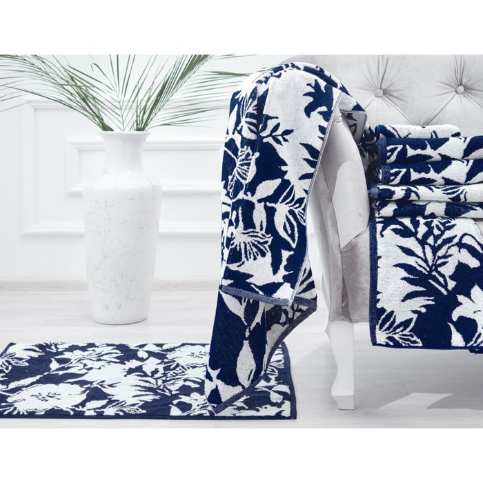 Полотенце махровое Sicily, размер 50х90 см, цвет синий
Полотенце махровое Sicily, размер 50х90 см, цвет синий