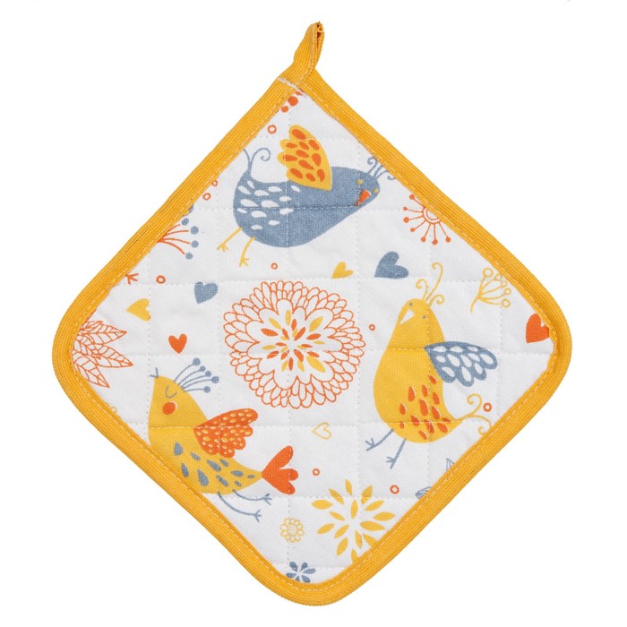 Прихватка Birds, размер 20х20 см, цвет оранжевый
Прихватка Birds, размер 20х20 см, цвет оранжевый