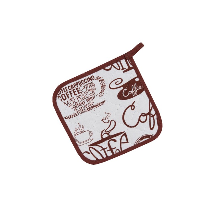 Прихватка Coffee, размер 20х20 см, цвет коричневый
Прихватка Coffee, размер 20х20 см, цвет коричневый