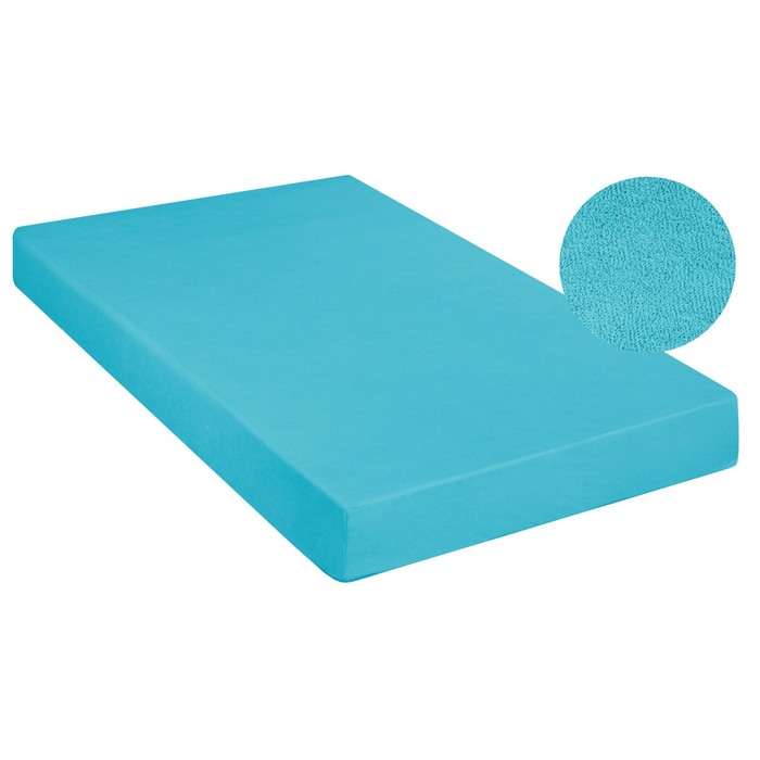 Простыня махровая на резинке Turquoise, размер 180х200х20 см, цвет голубой
Простыня махровая на резинке Turquoise, размер 180х200х20 см, цвет голубой