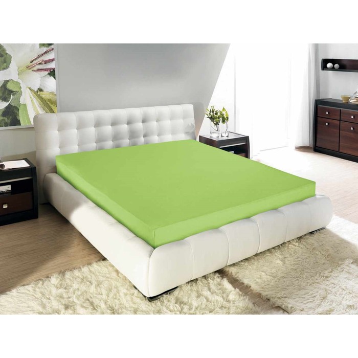 Простыня на резинке Lettuce green, размер 90х200х20 см, цвет зеленый
Простыня на резинке Lettuce green, размер 90х200х20 см, цвет зеленый