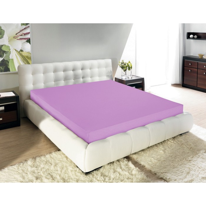 Простыня на резинке Violet, размер 90х200х20 см, цвет фиолетовый