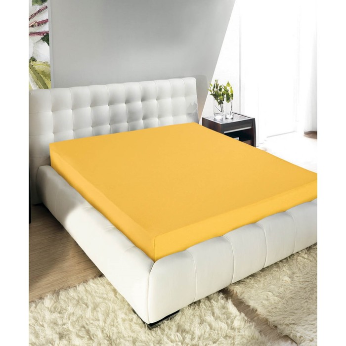 Простыня на резинке Yellow, размер 90х200х20 см, цвет желтый 
Простыня на резинке Yellow, размер 90х200х20 см, цвет желтый