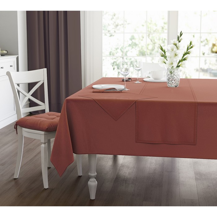 Скатерть Brown, размер 140х180 см, цвет коричневый 
Скатерть Brown, размер 140х180 см, цвет коричневый