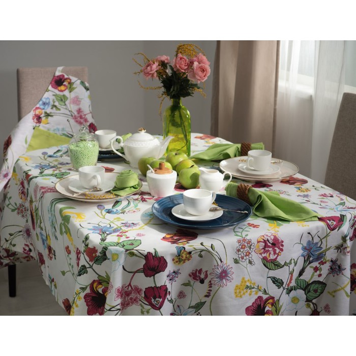 Скатерть Flowers, размер 110х140 см, цвет белый
Скатерть Flowers, размер 110х140 см, цвет белый