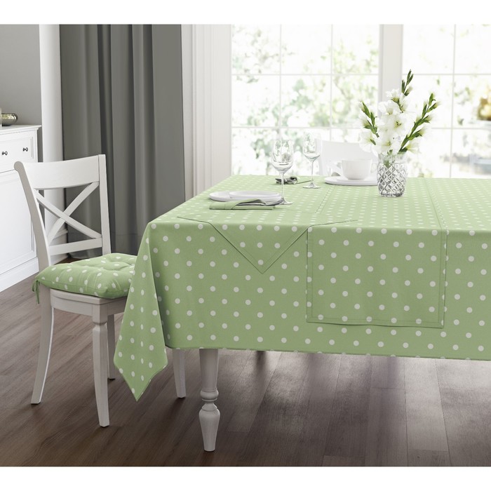 Скатерть Green polka dot, размер 140х180 см, цвет зеленый
Скатерть Green polka dot, размер 140х180 см, цвет зеленый