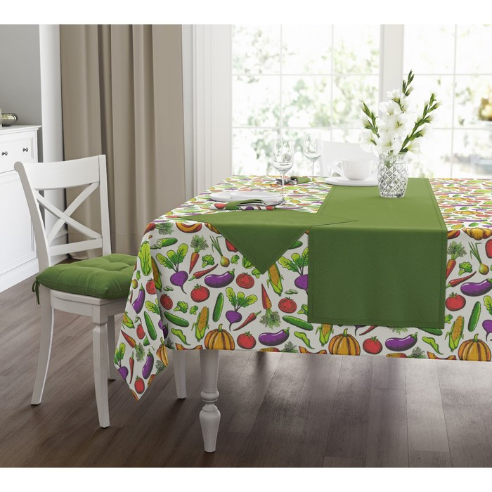 Скатерть Harvest, размер 140х150 см, цвет зеленый
Скатерть Harvest, размер 140х150 см, цвет зеленый