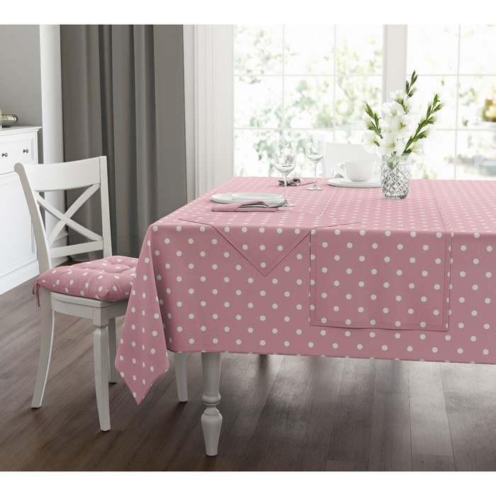 фото Скатерть pink polka dot, размер 110х140 см, цвет розовый guten morgen