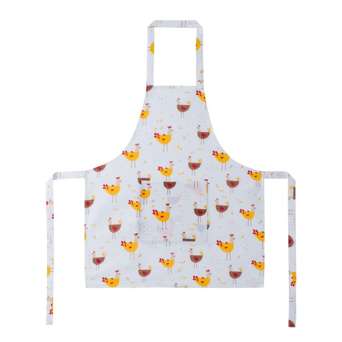 Фартук женский Hens, размер 60х80 см, цвет желтый
Фартук женский Hens, размер 60х80 см, цвет желтый