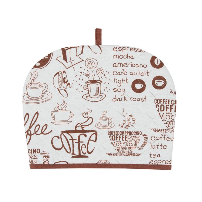 Чехол на чайник Coffee, размер 30х25 см, цвет коричневый
Чехол на чайник Coffee, размер 30х25 см, цвет коричневый