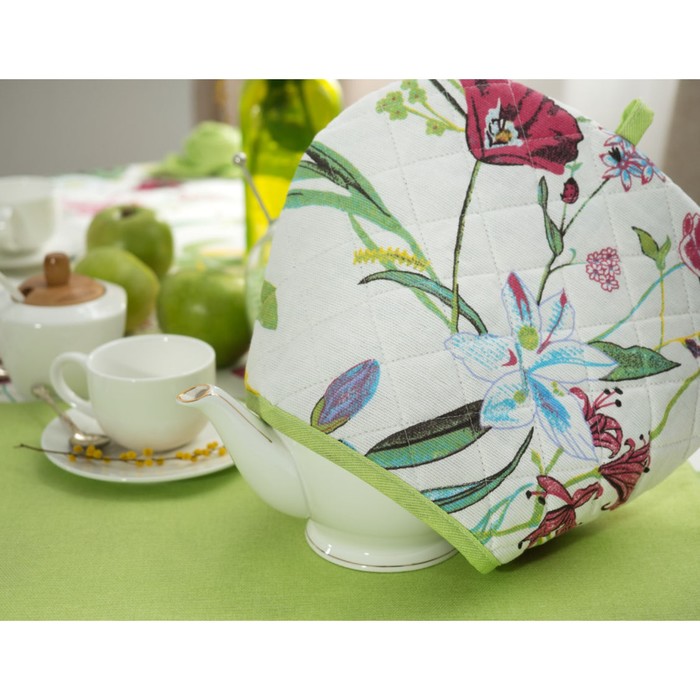 Чехол на чайник Flowers, размер 30х25 см, цвет белый
Чехол на чайник Flowers, размер 30х25 см, цвет белый