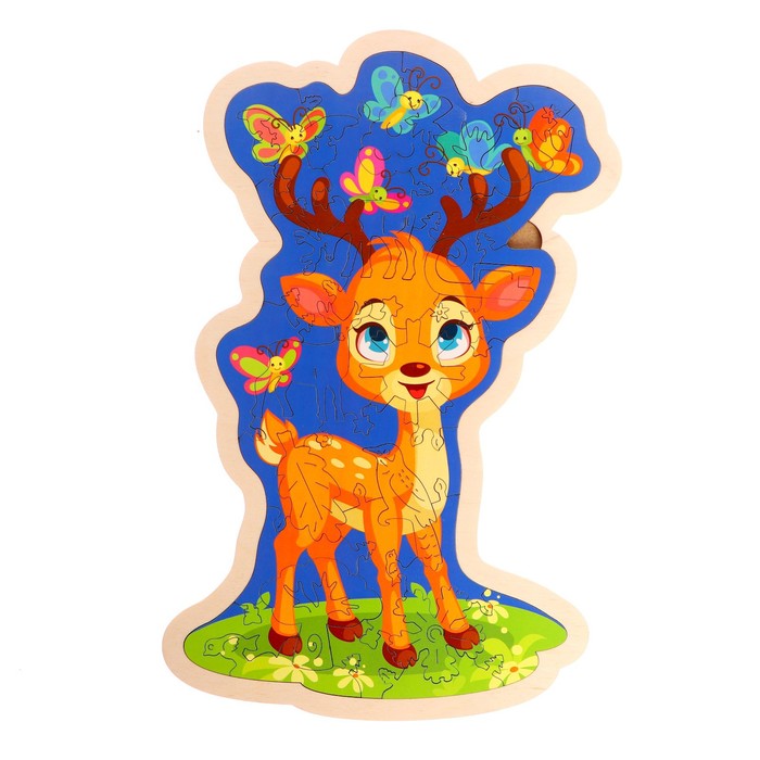 Фигурный пазл в рамке «Оленёнок» 35 деталей
Фигурный пазл в рамке «Оленёнок» 35 деталей