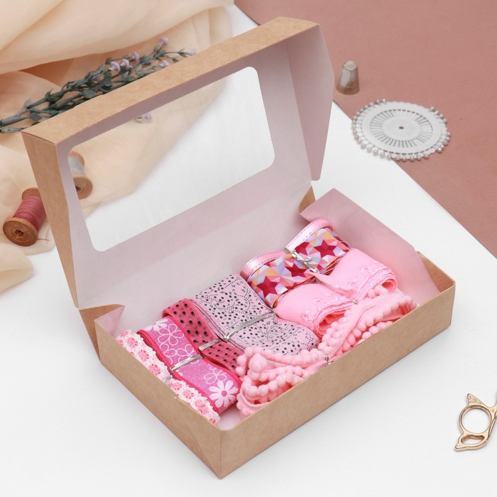 Набор лент «Ассорти», 2 м, 8 шт, цвет розовый 
Набор лент «Ассорти», 2 м, 8 шт, цвет розовый