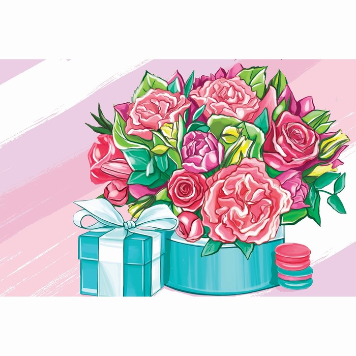 Картина по номерам на холсте с подрамником «Букет и подарок» 20х30 см
Картина по номерам на холсте с подрамником «Букет и подарок» 20х30 см