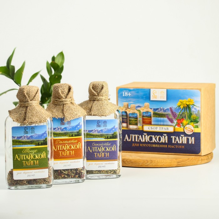 Сбор трав для изготовления настоек «Алтайская тайга»: 3 шт. x 250 мл.
Сбор трав для изготовления настоек «Алтайская тайга»: 3 шт. x 250 мл.