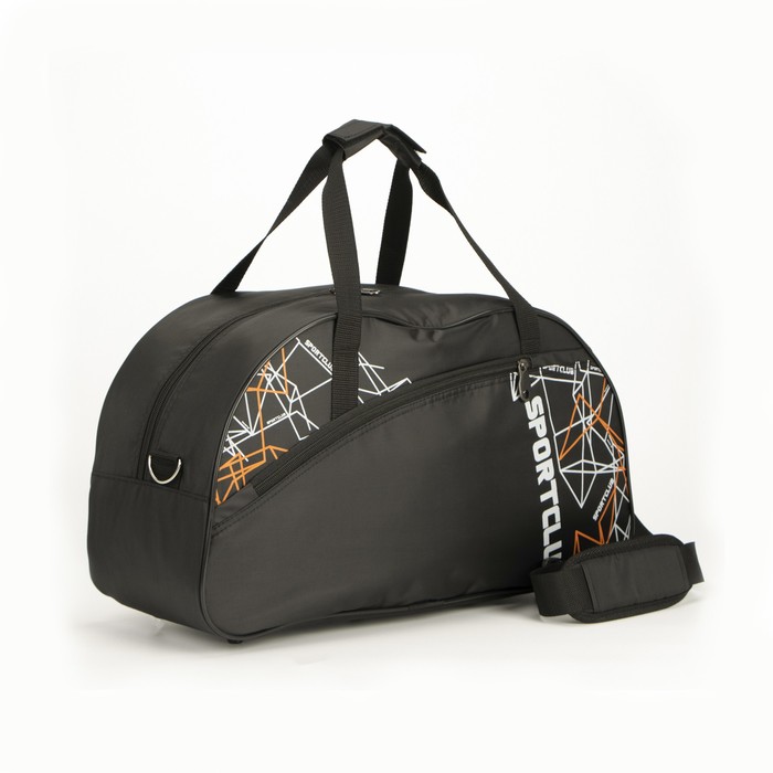 Сумка спортивная на молнии, наружный карман, длинный ремень, цвет чёрный 
Сумка спортивная на молнии, наружный карман, длинный ремень, цвет чёрный