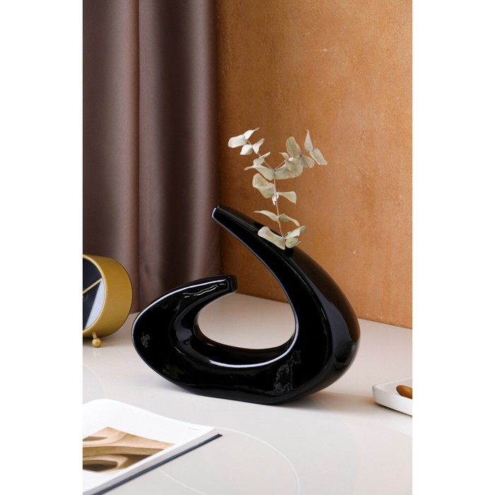 Ваза керамическая "Изида", настольная, чёрная, 30 см
Ваза керамическая "Изида", настольная, чёрная, 30 см