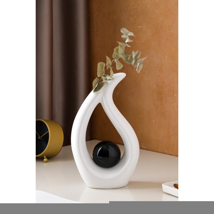 Ваза керамическая "Факел", настольная, бело-чёрная, 30 см
Ваза керамическая "Факел", настольная, бело-чёрная, 30 см