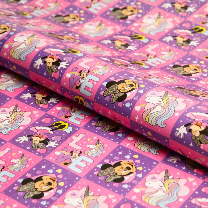 Упаковочная бумага, Минни Маус и единорог 70х100 см
Упаковочная бумага, Минни Маус и единорог 70х100 см