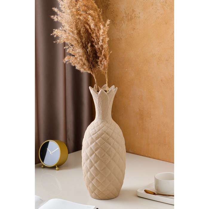 Ваза напольная "Ананас", кожа, кофе с молоком, 40 см
Ваза напольная "Ананас", кожа, кофе с молоком, 40 см