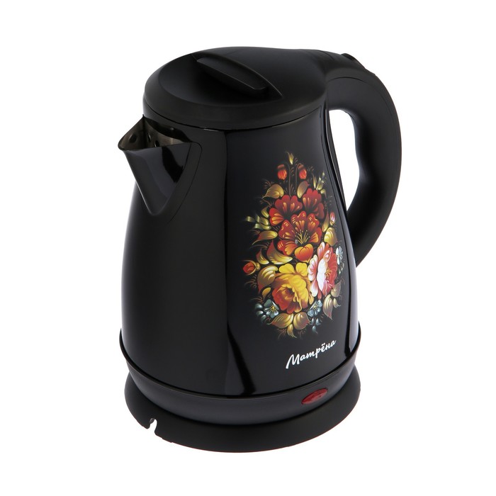 Чайник электрический "Матрёна" MA-003, металл, 1.7 л, 1500 Вт, чёрный хохлома 
Чайник электрический "Матрёна" MA-003, металл, 1.7 л, 1500 Вт, чёрный хохлома