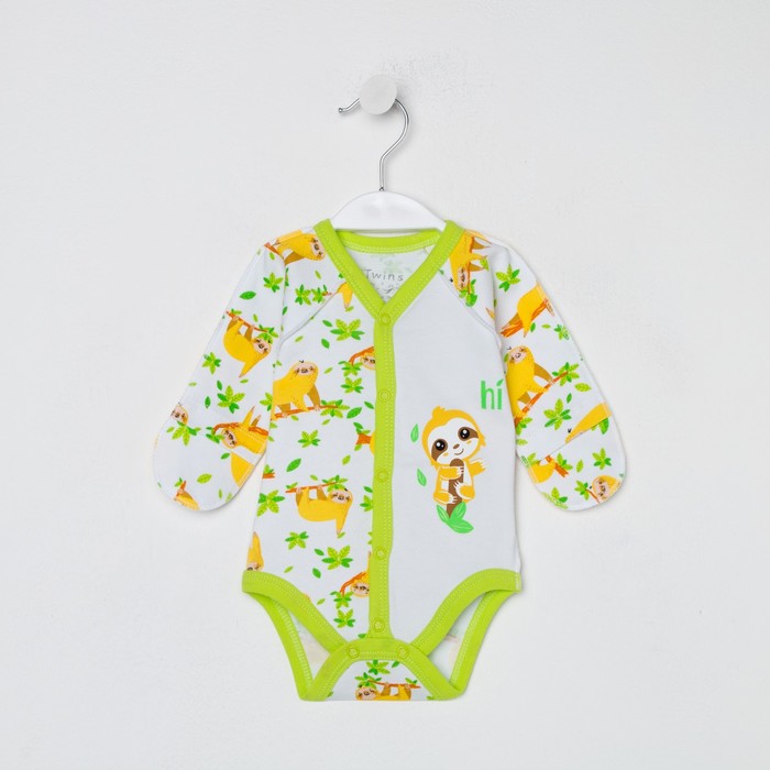 Боди детское, цвет белый/салатовый, рост 62
Боди детское, цвет белый/салатовый, рост 62