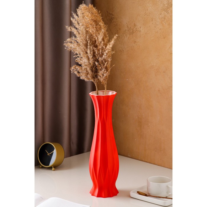 Ваза настольная "Кристалл", красная, керамика, 40 см
Ваза настольная "Кристалл", красная, керамика, 40 см