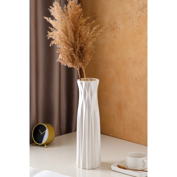 Ваза настольная "Геометрия", белая, керамика, 40 см
Ваза настольная "Геометрия", белая, керамика, 40 см