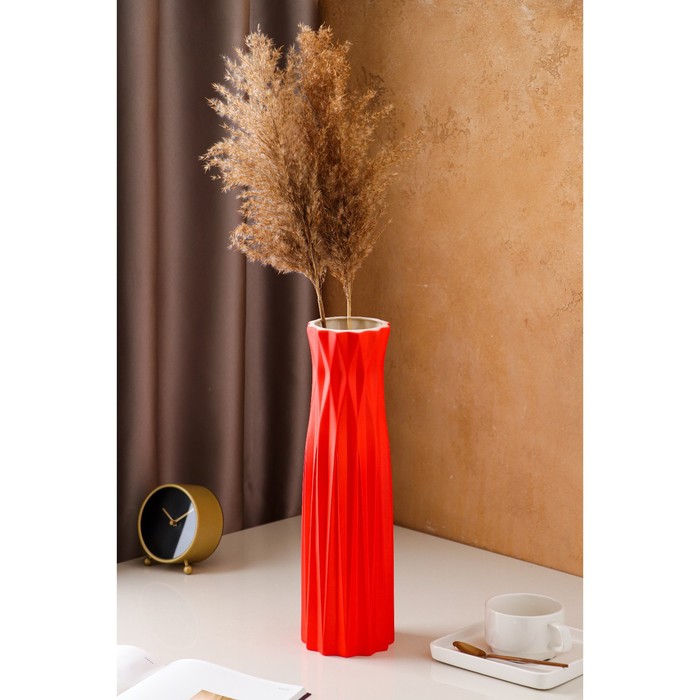 Ваза керамическая "Геометрия", настольная, красная, 40 см 
Ваза керамическая "Геометрия", настольная, красная, 40 см