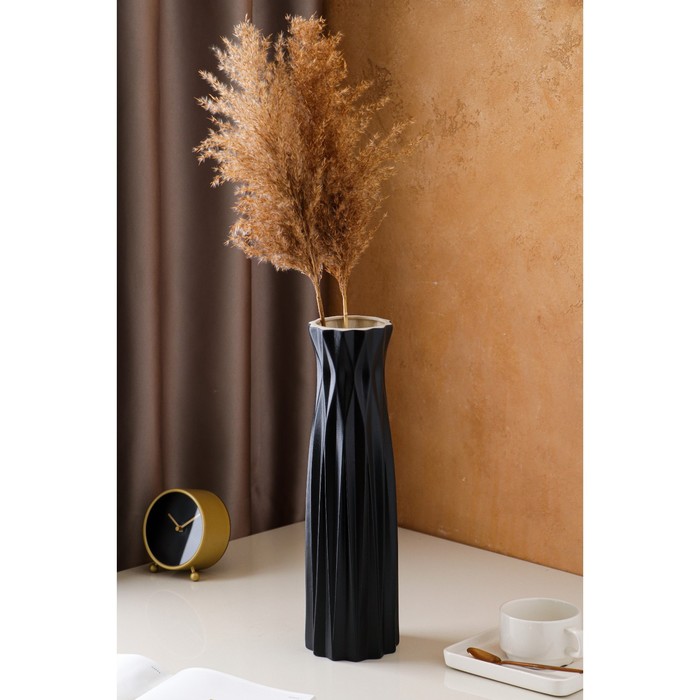 Ваза керамическая "Геометрия", настольная, чёрная, 40 см
Ваза керамическая "Геометрия", настольная, чёрная, 40 см
