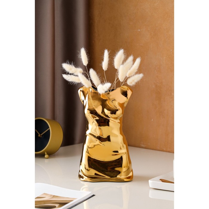 Ваза керамическая "Венера", настольная, золотистая, 25 см
Ваза керамическая "Венера", настольная, золотистая, 25 см