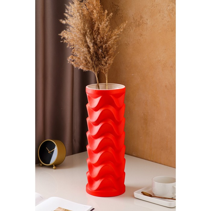 Ваза керамическая "Мадиган", настольная, красная, 40 см
Ваза керамическая "Мадиган", настольная, красная, 40 см