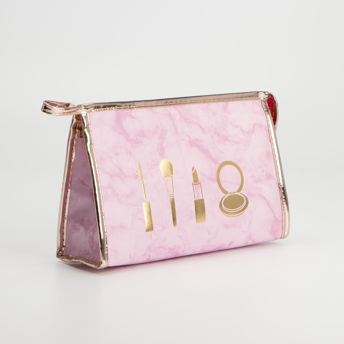 Косметичка на молнии, цвет розовый
Косметичка на молнии, цвет розовый