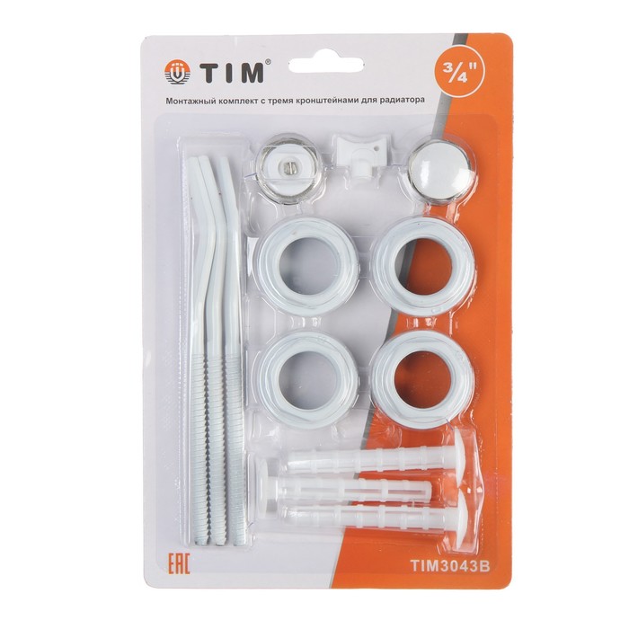 Комплект для подключения радиатора TIM 3043B, 1"x3/4", с тремя кронштейнами, 13 предметов
Комплект для подключения радиатора TIM 3043B, 1"x3/4", с тремя кронштейнами, 13 предметов