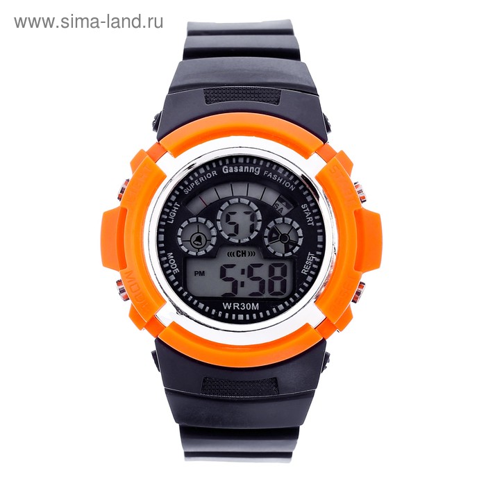 Часы наручные мужские электронные функциональные, черные с круглым циферблатом
Часы наручные мужские электронные функциональные, черные с круглым циферблатом