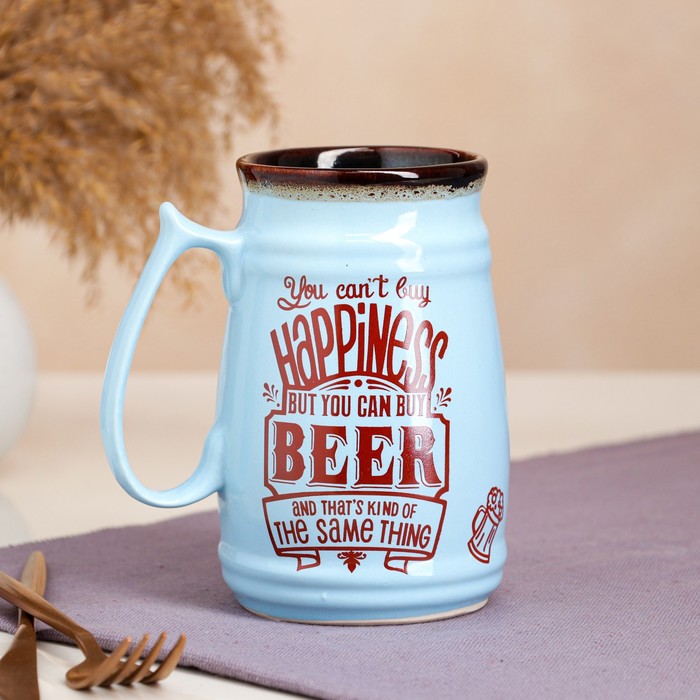 Бокал для пива "Beer", пузатый, голубой, 0.6 л
Бокал для пива "Beer", пузатый, голубой, 0.6 л