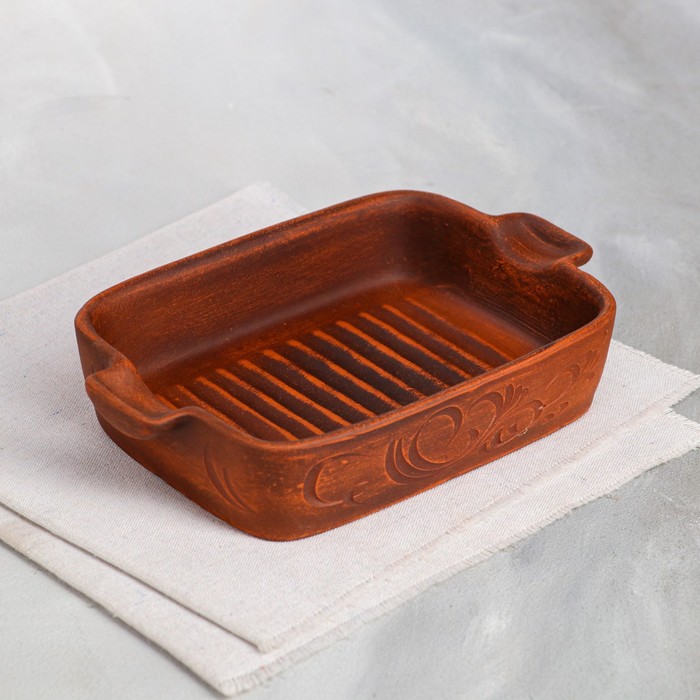 Форма для запекания "Прямоугольная", резная, красная глина, 0.65 л, 22х14х4.5 см
Форма для запекания "Прямоугольная", резная, красная глина, 0.65 л, 22х14х4.5 см