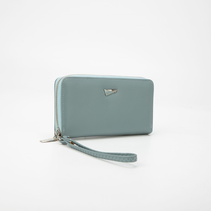 Кошелёк на молнии, с ручкой, цвет голубой
Кошелёк на молнии, с ручкой, цвет голубой